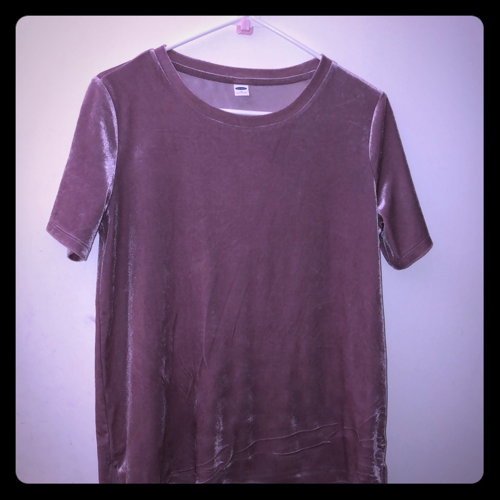 Velvet rose gold blouse